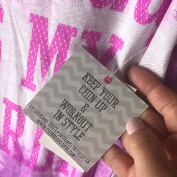 NWT Chin Up ‘Dancing Is My Cardio’ tie dye tank size XS - Picture 4 of 5